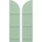 Ekena Millwork Americraft 4-Board (3 Batten) Wood Joined Board-n-Batten Shutters w/ Arch Top, ARW401BQ414X77SGH, PR ARW401BQ414X77SGH - alternate 1